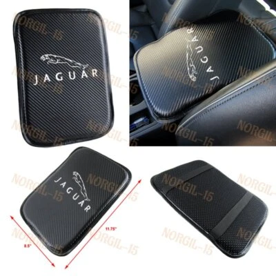 X1 Stitching Carbon Car Center Console Armrest Cushion Mat Pad Cover for JAGUAR - Image 1 of 4
