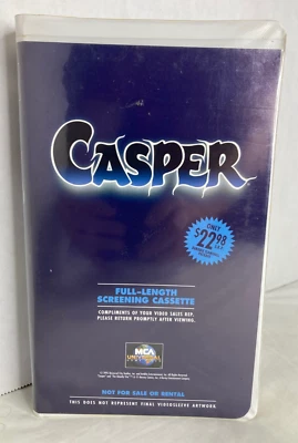 CASPER (1995) VHS Full Length Screening Cassette / Demo MCA Universal - RARE - Image 1 of 4