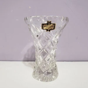 Jarrón de cristal transparente Zajecar 24 % plomo 4" - Imagen 1 de 10