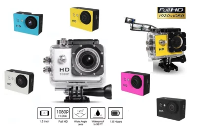 TELECAMERA FULL H.264 HD1080P CAMERA SPORT FULL HD GO PRO SUBAQUEA 30MT CON SD - Immagine 1 di 4