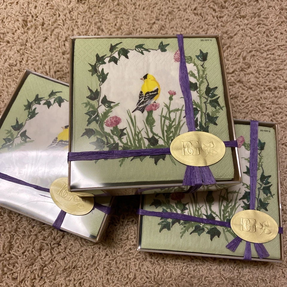 Servilletas florales y de aves de bebida entretenidas de 10”x10” The Berkshire Gallery Foto 1 de 4