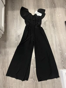 Girl's UDTFashion Designed by Un Deux Trois Black Jumpsuit- Size 7- NWT - Picture 1 of 5