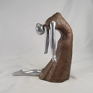 Beton Gips Edelstahl Ballerina Skulptur 9"H Tänzerin Skulptur SCHWER - Bild 1 von 4