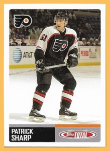 #417 Patrick Sharp 2002-03 Topps Total Rookie Hockey Card NM-Mint