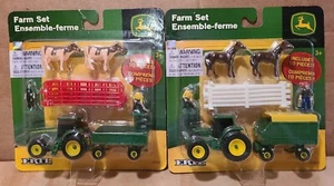 ERTL 10 Piece Farm Set John Deere Lot Of 2. Featuring Dairy Cows/ Horses, Ertl - Picture 1 of 4