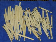 Vintage Mahjong Sticks 73 handmade hand made bone counting 33, 29, 9, 2 Antique