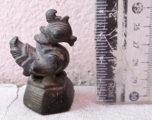 ¡SÚPER RARO! Pato beso peso opio bronce siglo XIX 160 g - Imagen 1 de 3