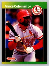1989  Donruss #181 Vince Coleman St. Louis Cardinals