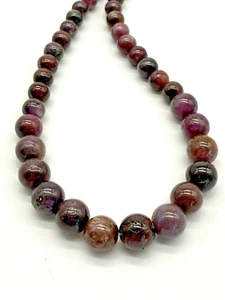 Mine Finds By Jay King Genuine Ruby Sterling Silver Graduated Necklace 18-21” - Picture 1 of 10