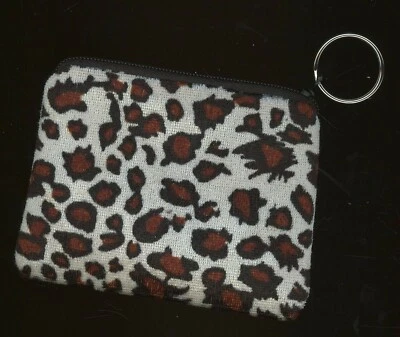 Monedero Guepardo Imitación Piel Llavero Cremallera 4 1/2" x 3 1/2" Nuevo en EE. UU. B-1-06 Foto 1 de 2