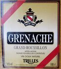 Etiquettes Vin FRANCE GRENACHE Grand Roussillon TRILLES  Wine label