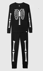 NWT Gap Unisex Boys Girls Pajamas Halloween Skeleton organic cotton u pick size - Picture 1 of 2