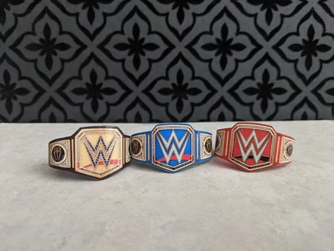 3 Custom WWE Undisputed Universal World Reigns Belt 6" (figures not included) Cover
