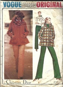 Vogue Sewing Pattern 2747 DIOR Vintage Jacket, Pants, Blouse Size 12 Uncut Label - Picture 1 of 2