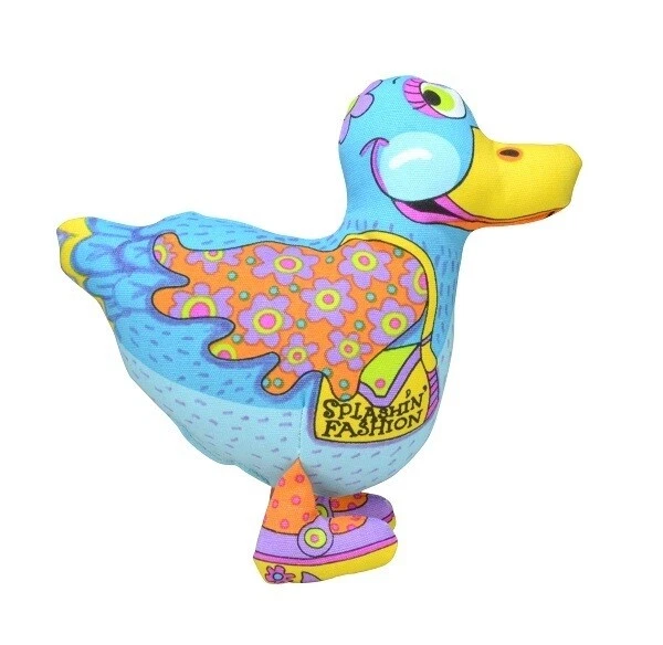 Petstages Madcap Splashin Fashion Duck Plush Squeaker Canvas Dog Toy - image 1 of 1
