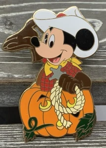 Subastas Disney - Halloween COWBOY MICKEY MOUSE JACK-O-LANTERN LE 100 PIN ERROR - Imagen 1 de 6