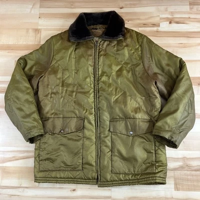 Vtg 50s Field & Stream Gordon & Ferguson Parka Men 46 Sherpa Lined Puffer Jacket - Image 1 of 4