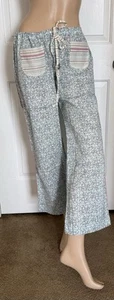 Vintage Derek Rose Pajama Pants M Floral Stripe Cotton Lounge Trousers New Rare - Picture 1 of 16