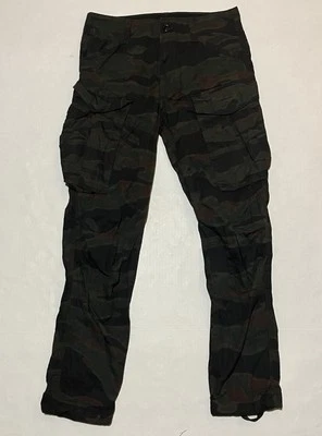 Pantalones cargo G-Star RAW para hombre talla 30 X 30 ajustados desierto camuflaje oscuro Rovic Foto 1 de 4