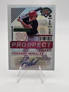 2024 Panini Prospect Edition #161 Yohandy Morales Holo Ticket Signature - Picture 1 of 2