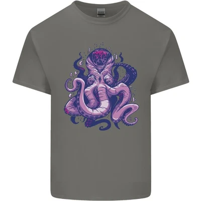 Purple Cthulhu Kraken Octopus Kids T-Shirt Childrens - Image 1 of 4