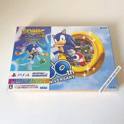 Sonic Colors Ultimate 30th Anniv Package PS4 Game Software + Art Book+ CD + Coin - Image 1 of 4