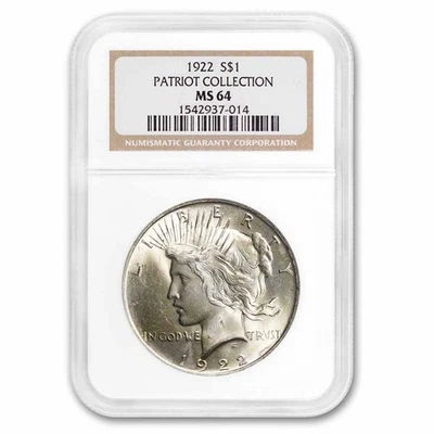 1922 Peace Dollar MS-64 NGC - Image 1 of 3
