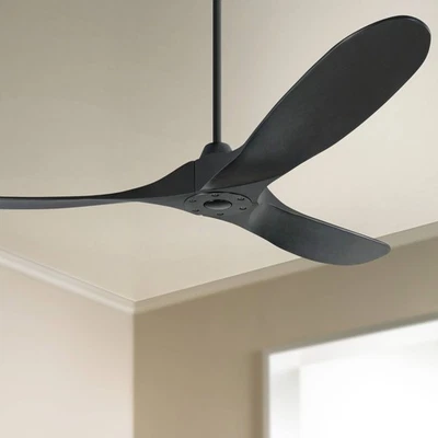 60" Visual Comfort Maverick Matte Black Ceiling Fan with Remote - Image 1 of 3
