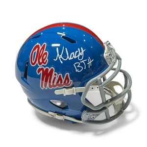 KEWAN LACY AUTOGRAPHED POWDER BLUE OLE MISS SPEED MINI HELMET JSA BTA - Picture 1 of 4