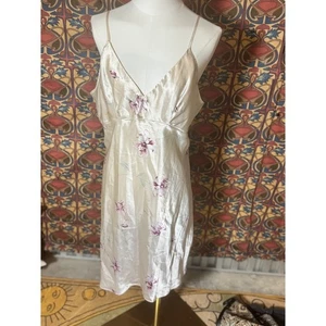 Private Luxuries Ivory Floral Slip Dress Lingerie Nightgown Large - Picture 1 of 3