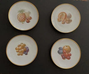 Set Of 4 Thomas Sevres Bavaria Fruit Salad Plates Gold Rim Vintage Germany 7.5” - Picture 1 of 11