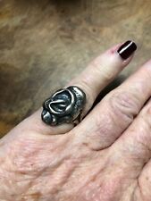 VINTAGE SIGNED EA DAY EMILY A DAY STERLING SILVER ABSTRACT MODERNIST RING SZ 5