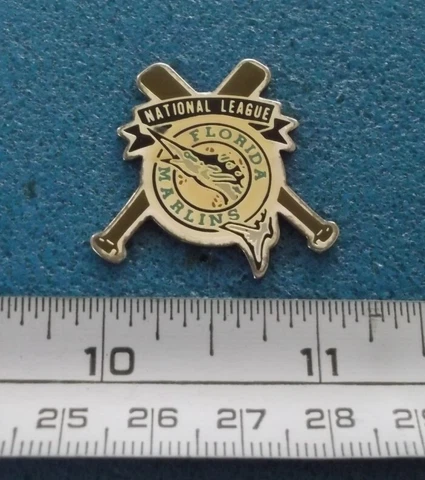FLORIDA MARLINS MLB BASEBALL CROSSED BATS LOGO PIN # J997 Cover