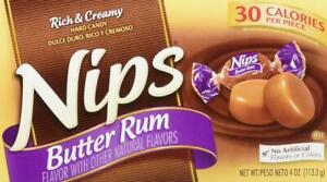 Nips Butter Rum Candy, 4-Ounce Boxes (Pack of 12) Pack 12 