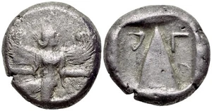 CARIA, Kaunos AR Stater 450 - 390 Winged Iris Ancient greek coin NGC CH VF rare - Picture 1 of 2