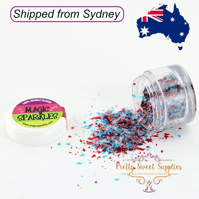 SUPERHERO BLUE Edible Glitter 2g - Magic Sparkles for Cakes Cupcakes Desserts - Image 1 of 4