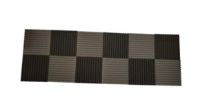 12 pcs Black and Gray Acoustic Foam Panel Tile Wall Studio Sound Proof 12x12x1 - Picture 1 of 8