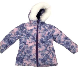 Snozu Pink & Purple Galaxy Print Puffer Jacket | For Outdoor Fun - Picture 1 of 6