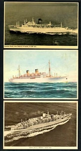 #795j. Canadian Pacific Liner Empress, Italia Home Lines, Orient Line SS Oronsay - Imagen 1 de 2