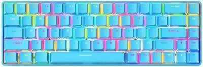 True Mechanical RGB Backlit Gaming Keyboard Portable Compact 68-Key Wired for PC - Image 1 of 4