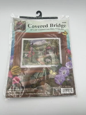 Kit de imágenes de punto de cruz contado puente cubierto por Design Works Inc 11" x 14" Foto 1 de 4