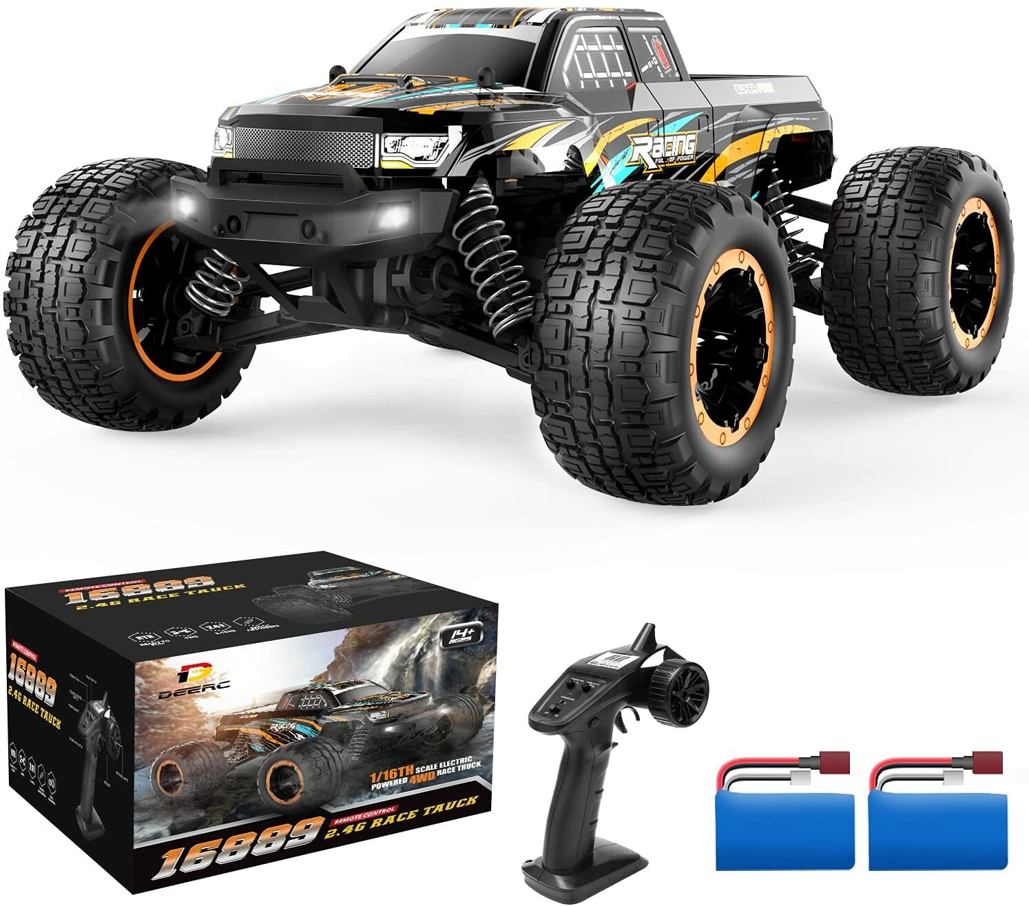 DEERC 9200E RC Cars 48 KM/H 1:10 Scale Large Hobby Fast High Speed RC Car 4WD | eBay
