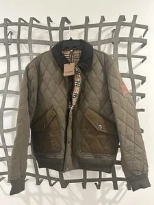 Burberry Chilton Diamond Quilted Jacket BOMBER Insulated Outwear Men’s 54 - Picture 1 of 5