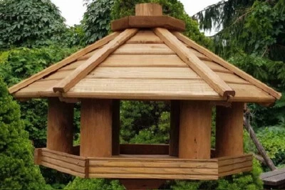 Vogelhaus XXL Typ KO, Vogelfutterhaus, super Holzvilla, Futtertrog,Vogelstation - Bild 1 von 4