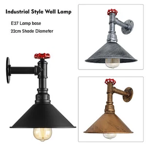 Industrie Wandrohr Lampe Retro Licht Steampunk Vintage Wandleuchte Leuchten UK - Bild 1 von 32
