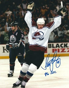 Autographed  8x10 SCOTT YOUNG "96 SCC" Colorado Avalanche Photo w/ Show Ticket - Picture 1 of 1