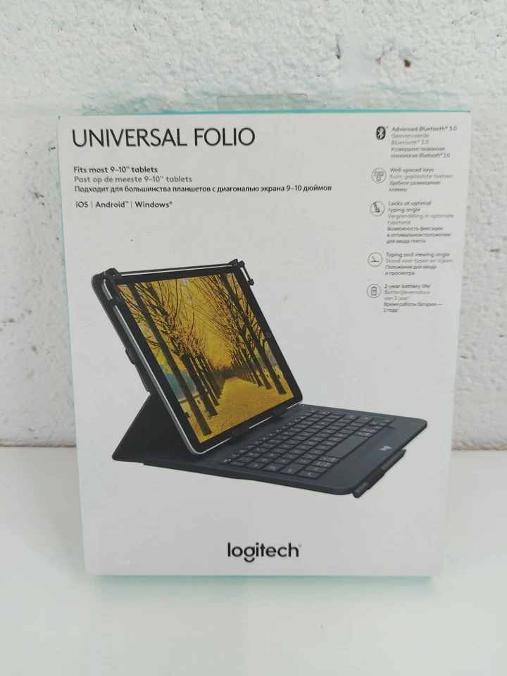 Logitech Universal Folio iPad or Tablet Case with Wireless Bluetooth Keyboard - Image 1 of 4