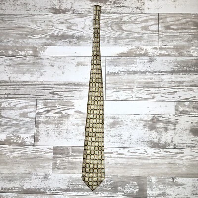 Corbata geométrica Pfizer Viagra dorada azul seda promocional médico farmacia Foto 1 de 4