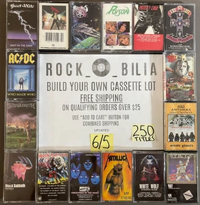 $1 and UP 80s 90s METAL Buy $25 get free shipping CASSETTE TAPES BUILD YOUR LOT - Picture 1 of 417
