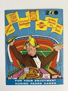 San Diego Padres 1969 Scorecard Unscored Houston Astros April Inaugural Series - Picture 1 of 6
